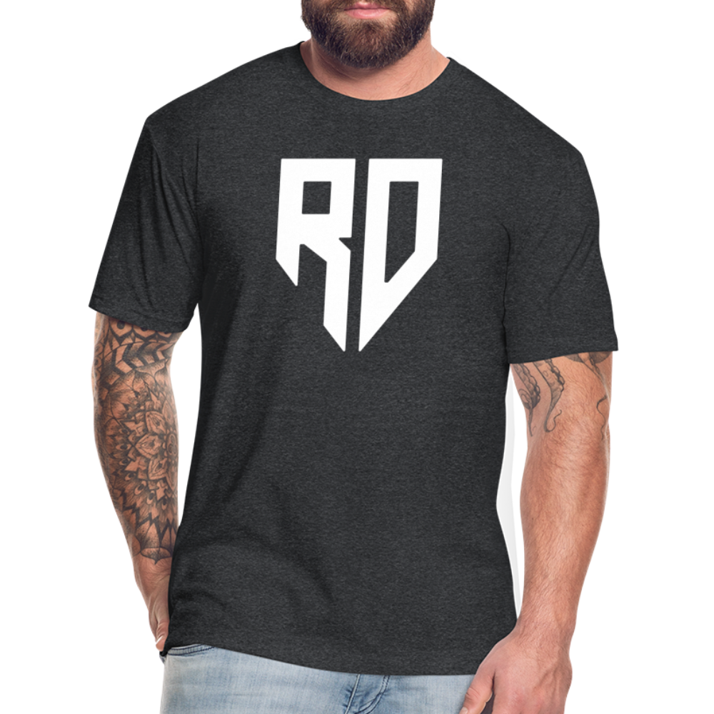 Rad Dad Logo T-shirt - Fitted Cotton/Poly T-Shirt - heather black