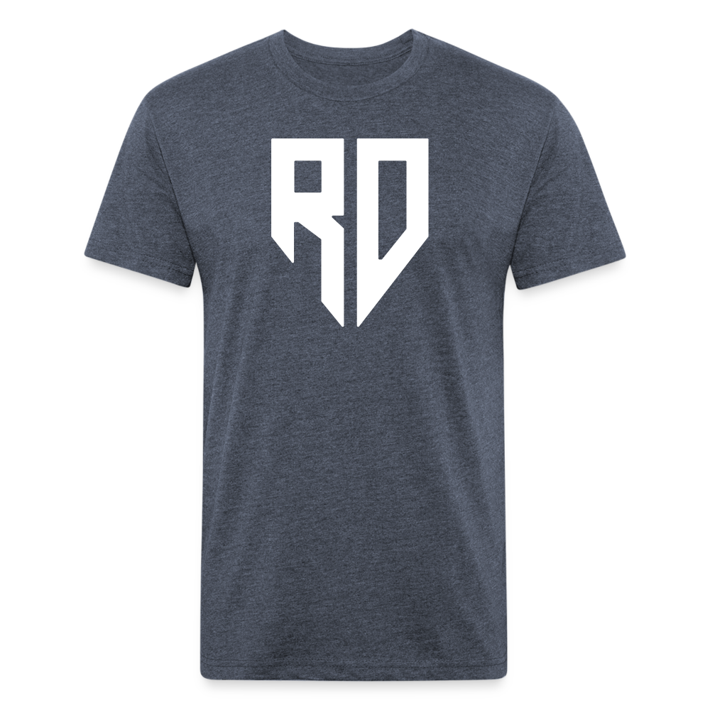 Rad Dad Logo T-shirt - Fitted Cotton/Poly T-Shirt - heather navy