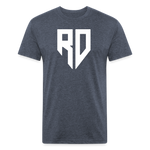 Rad Dad Logo T-shirt - Fitted Cotton/Poly T-Shirt - heather navy