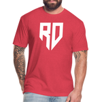 Rad Dad Logo T-shirt - Fitted Cotton/Poly T-Shirt - heather red