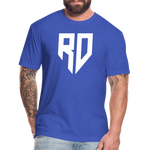 Rad Dad Logo T-shirt - Fitted Cotton/Poly T-Shirt - heather royal