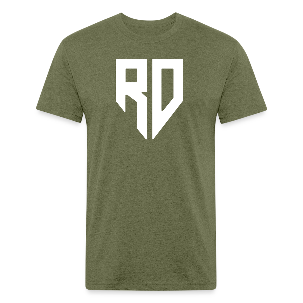Rad Dad Logo T-shirt - Fitted Cotton/Poly T-Shirt - heather military green