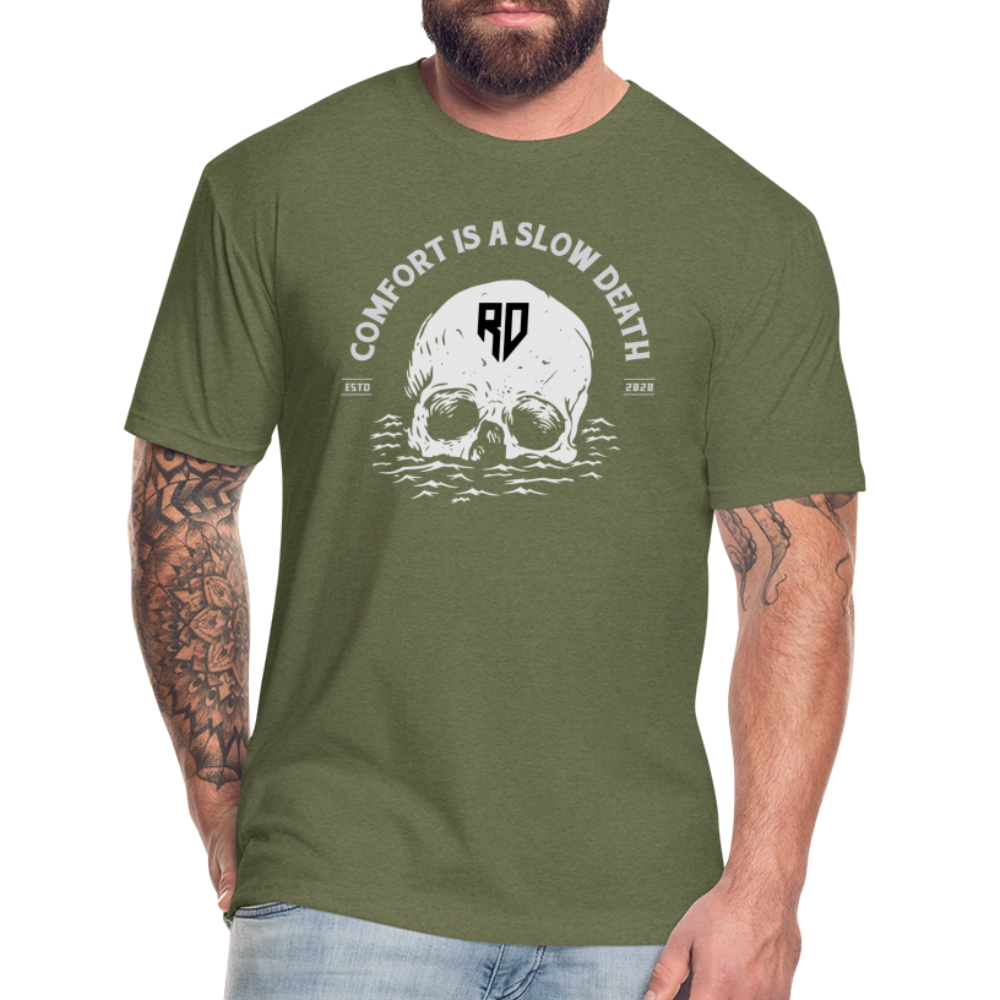 Comfort Is A Slow Death - Premium Tee - heather military green