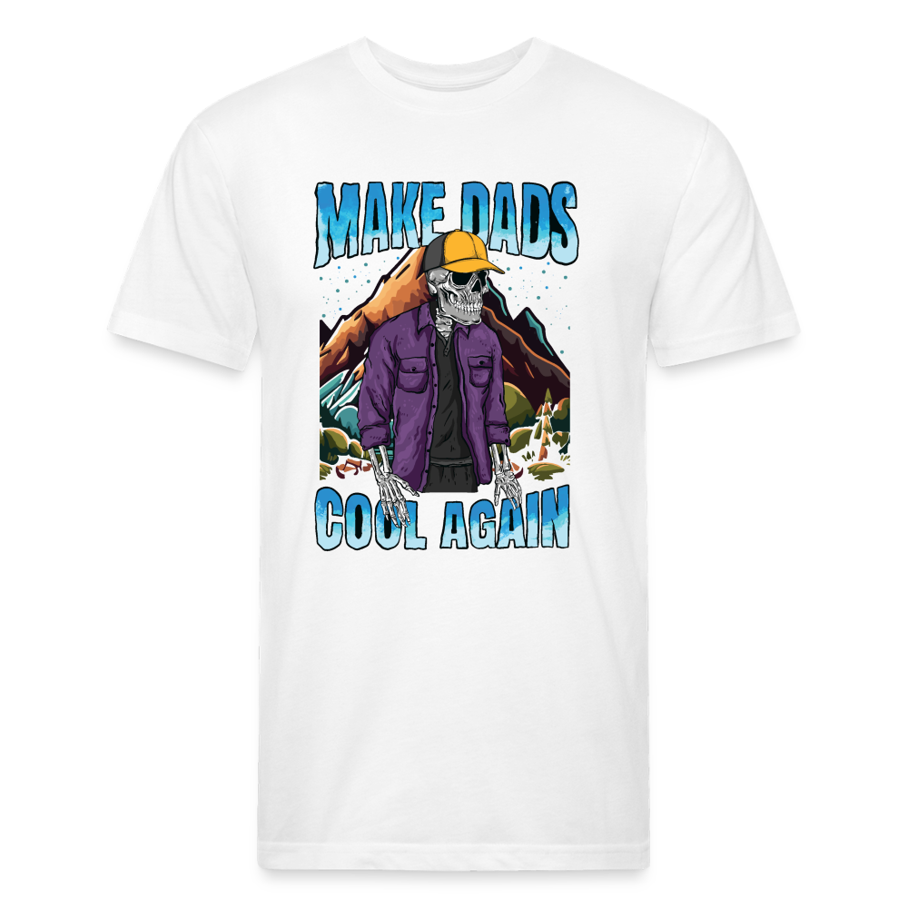 Make Dads Cool Again - Fitted Cotton/Poly T-Shirt - white