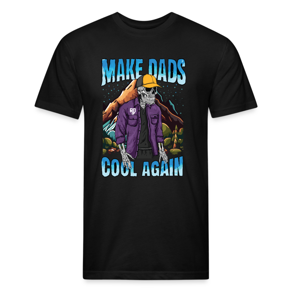 Make Dads Cool Again - Fitted Cotton/Poly T-Shirt - black