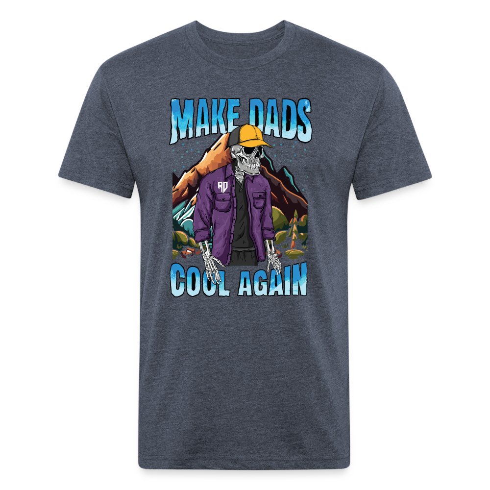 Make Dads Cool Again - Fitted Cotton/Poly T-Shirt - heather navy