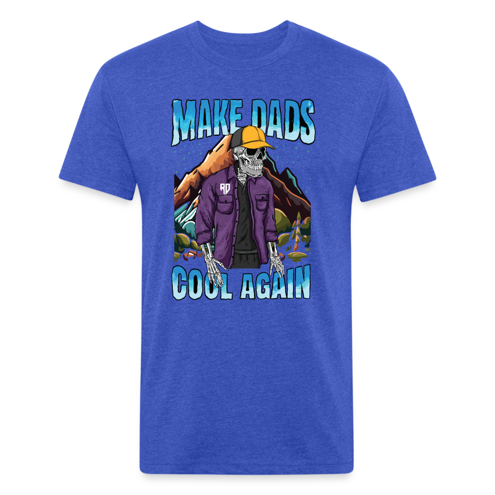 Make Dads Cool Again - Fitted Cotton/Poly T-Shirt - heather royal