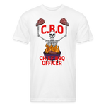 Chief BBQ Officer - Fitted Cotton/Poly T-Shirt - white