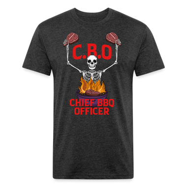 Chief BBQ Officer - Fitted Cotton/Poly T-Shirt - black