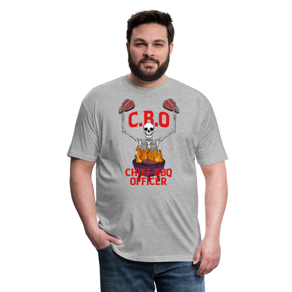 Chief BBQ Officer - Fitted Cotton/Poly T-Shirt - heather gray