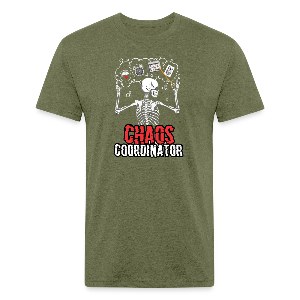 Chaos Coordinator - Fitted Cotton/Poly T-Shirt - heather military green