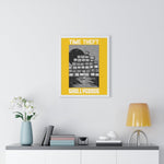 Time Theft - Premium Framed Vertical Poster - skullygoods