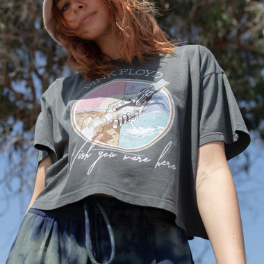 Pink Floyd Wish You Were Here Cropped Tee by People of Leisure